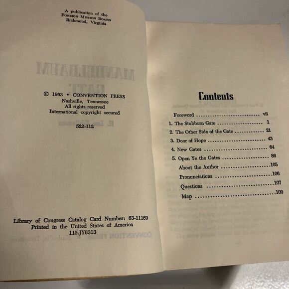 Mandelbaum Gate - 1963 Baptist Softcover by H. Leo Eddleman - Picture 7 of 8